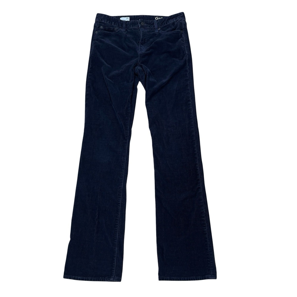 Gap 1969 Perfect Boot Corduroy Pants Women's 28 Long (Fits 29x34) True Indigo